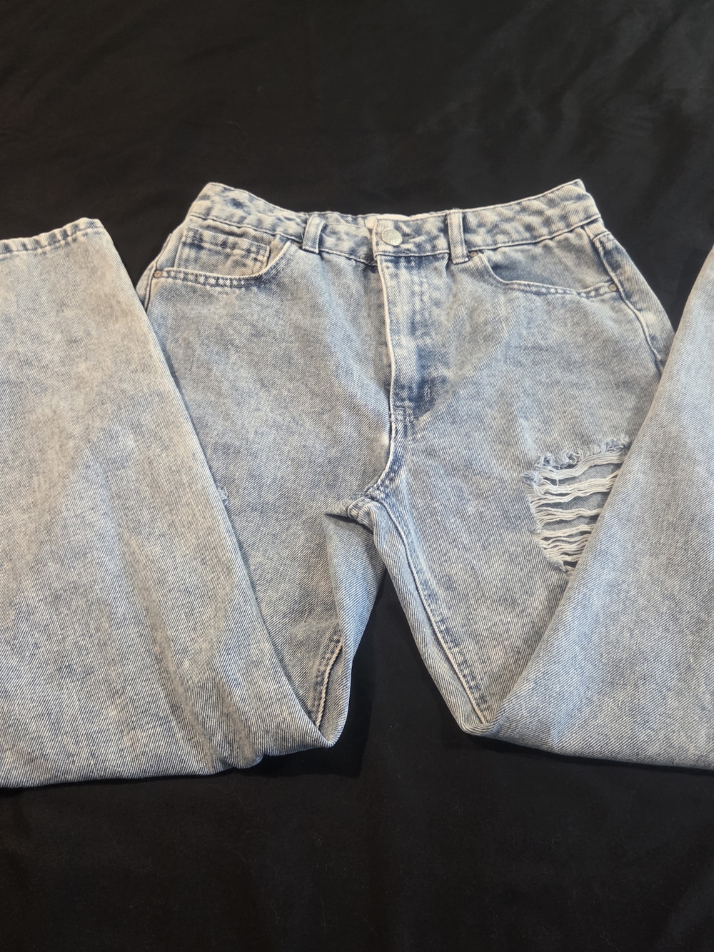 MOM Refuge Denim High Waisted Distressed Jeans - Size 5